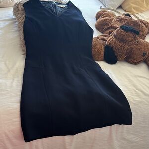 Ann Taylor Black V-Neck Mini Dress